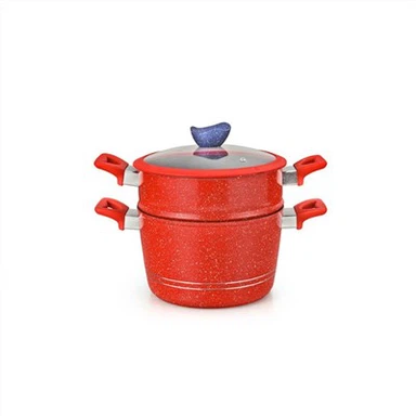 Wok multifunzjonali tal-aluminju bi Steamer